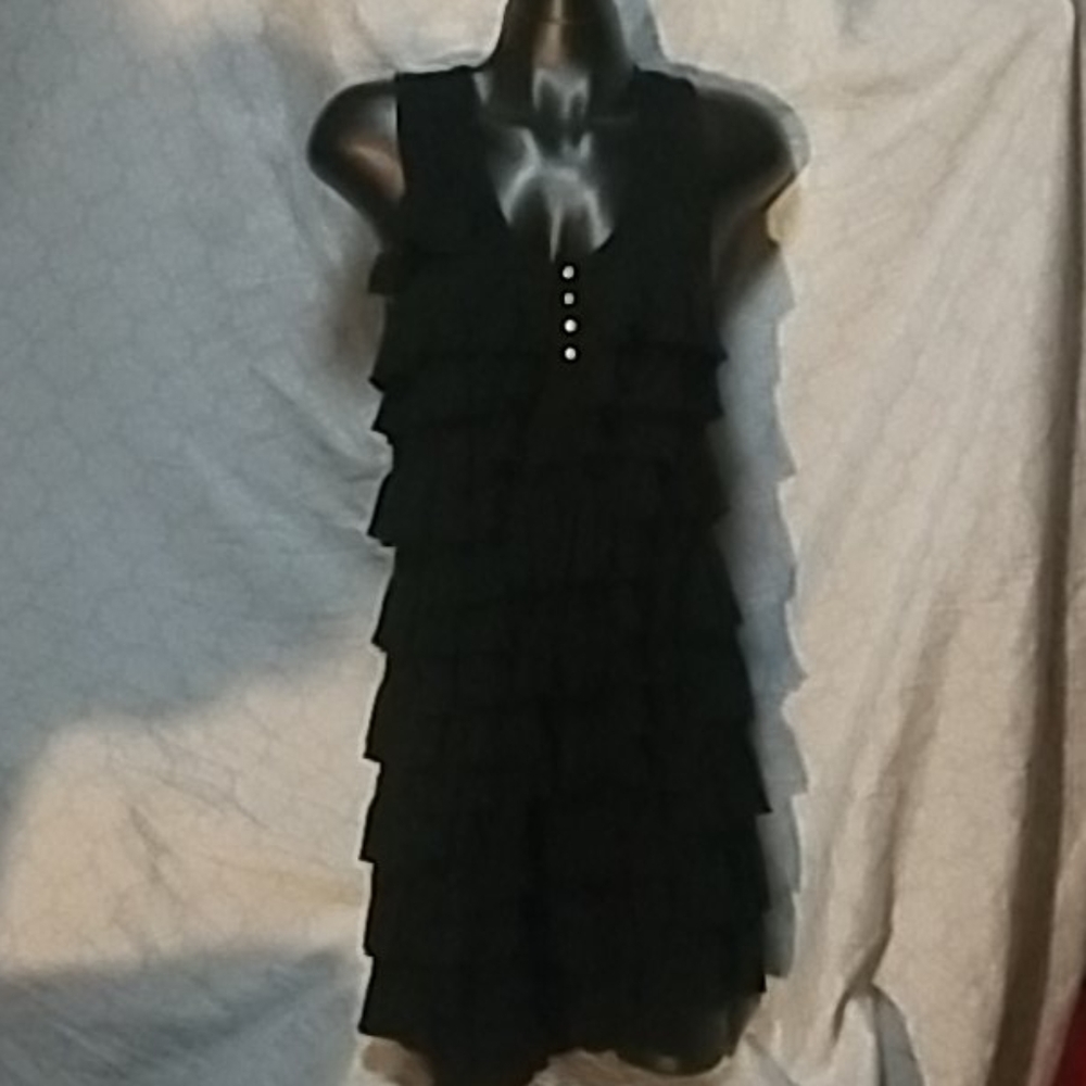 Uncle Frank cascading Ruffle knit dress boutique